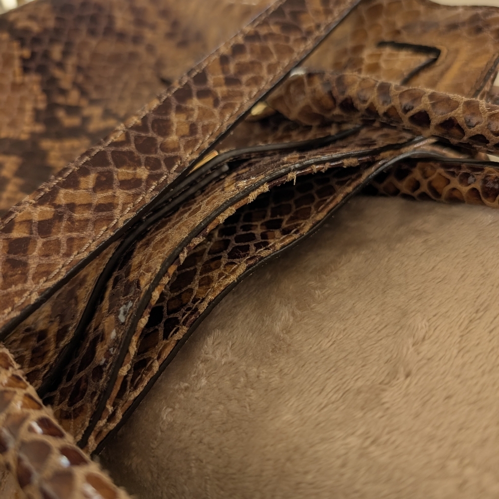 Michael Kors Hamilton Snake Print Satchel Bag - Picture 16 of 16